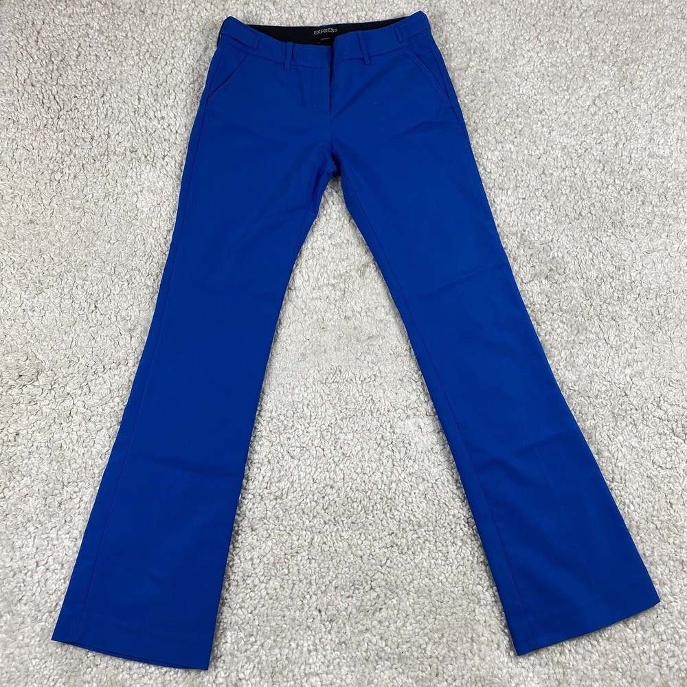 Express Women’s Dress Pants Columnist Blue Boot Casual Work Business Size 00R